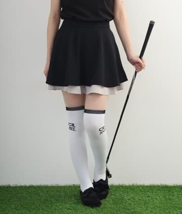 【Women's】Two-Tier Flare Skirt
