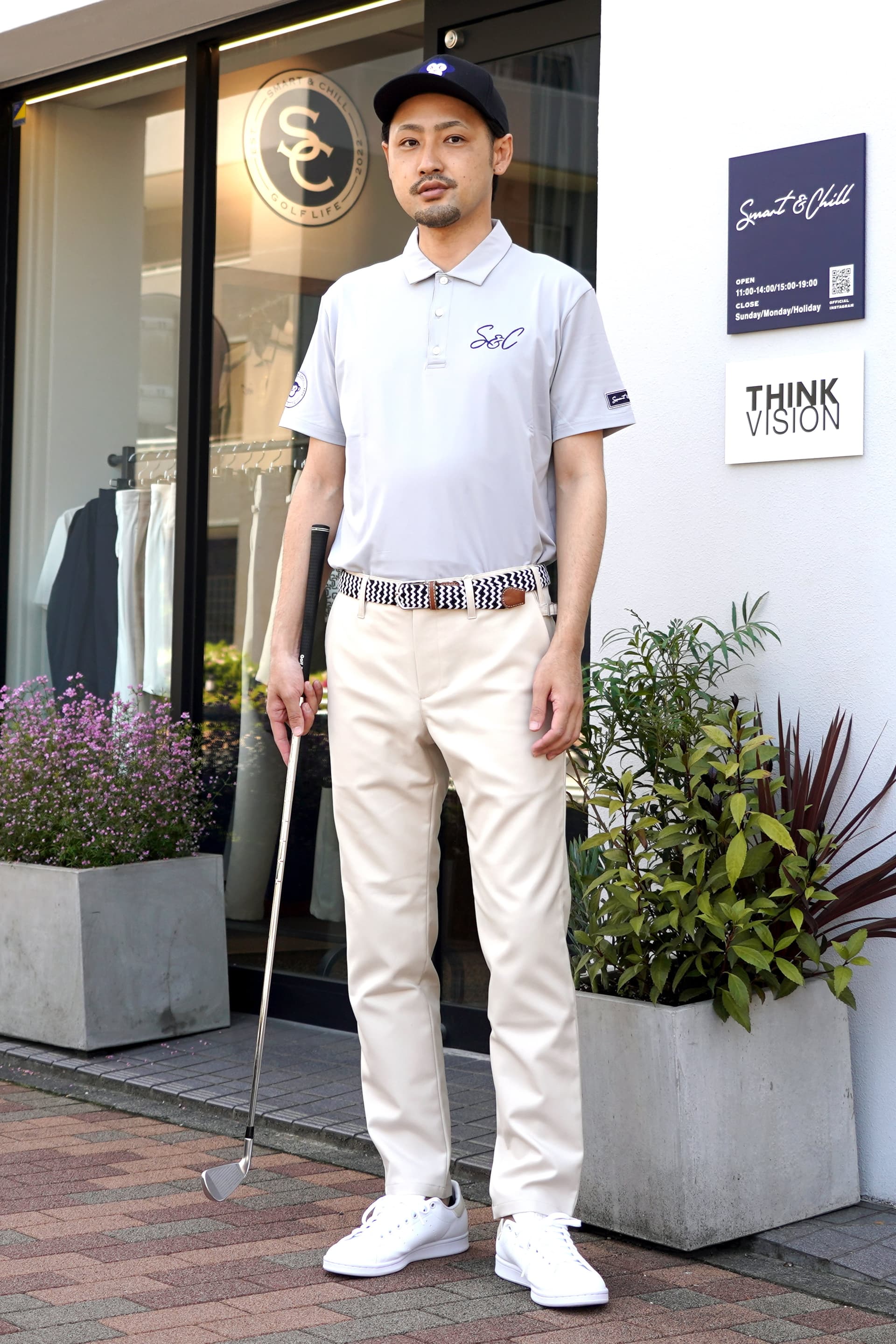 【Men's】テーパードロングパンツ