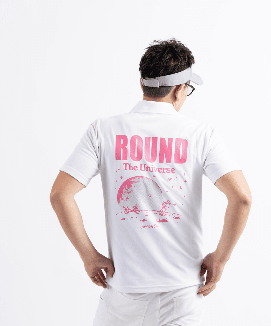 【Unisex】ROUND the UNIVERSE Polo ”white”