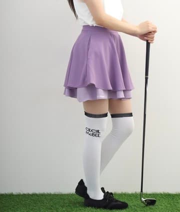 【Women's】Two-Tier Flare Skirt
