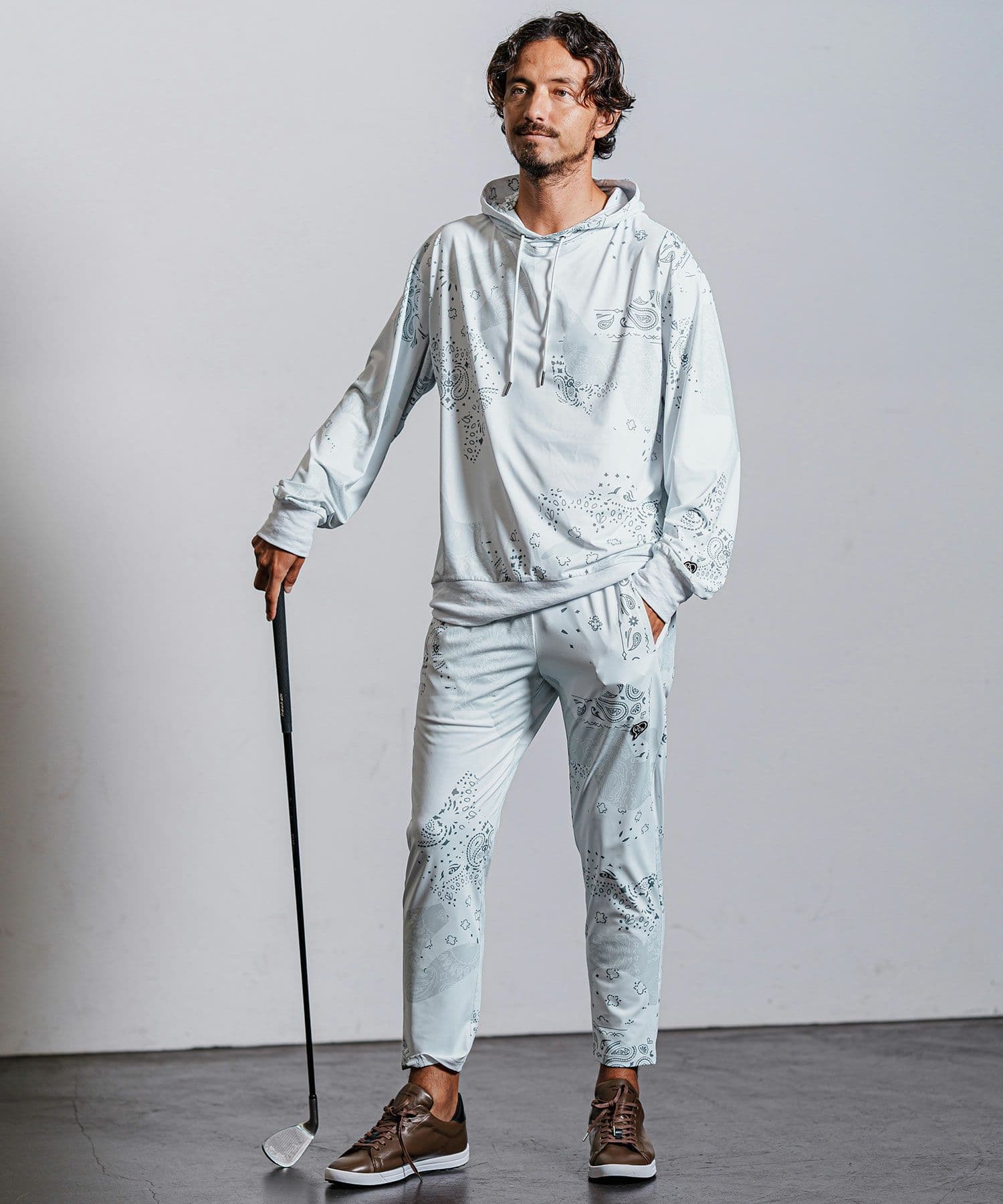 【Men's】カモフラージュペイズリー柄パーカー