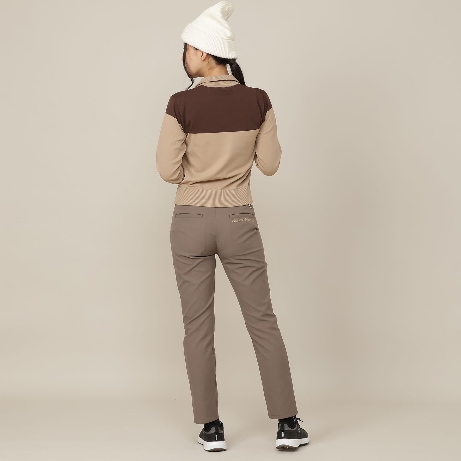【Women's】カラーブロックニットプルオーバー