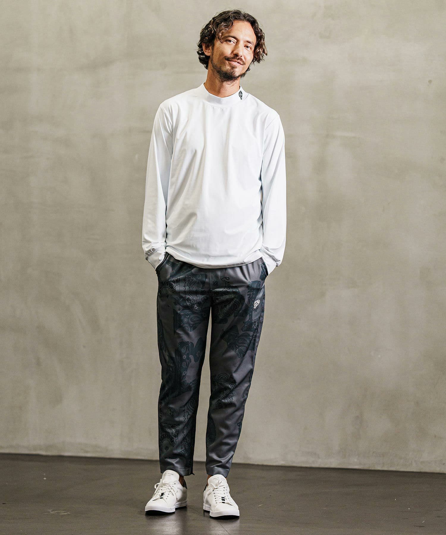 【Men's】長袖モックネックカットソー