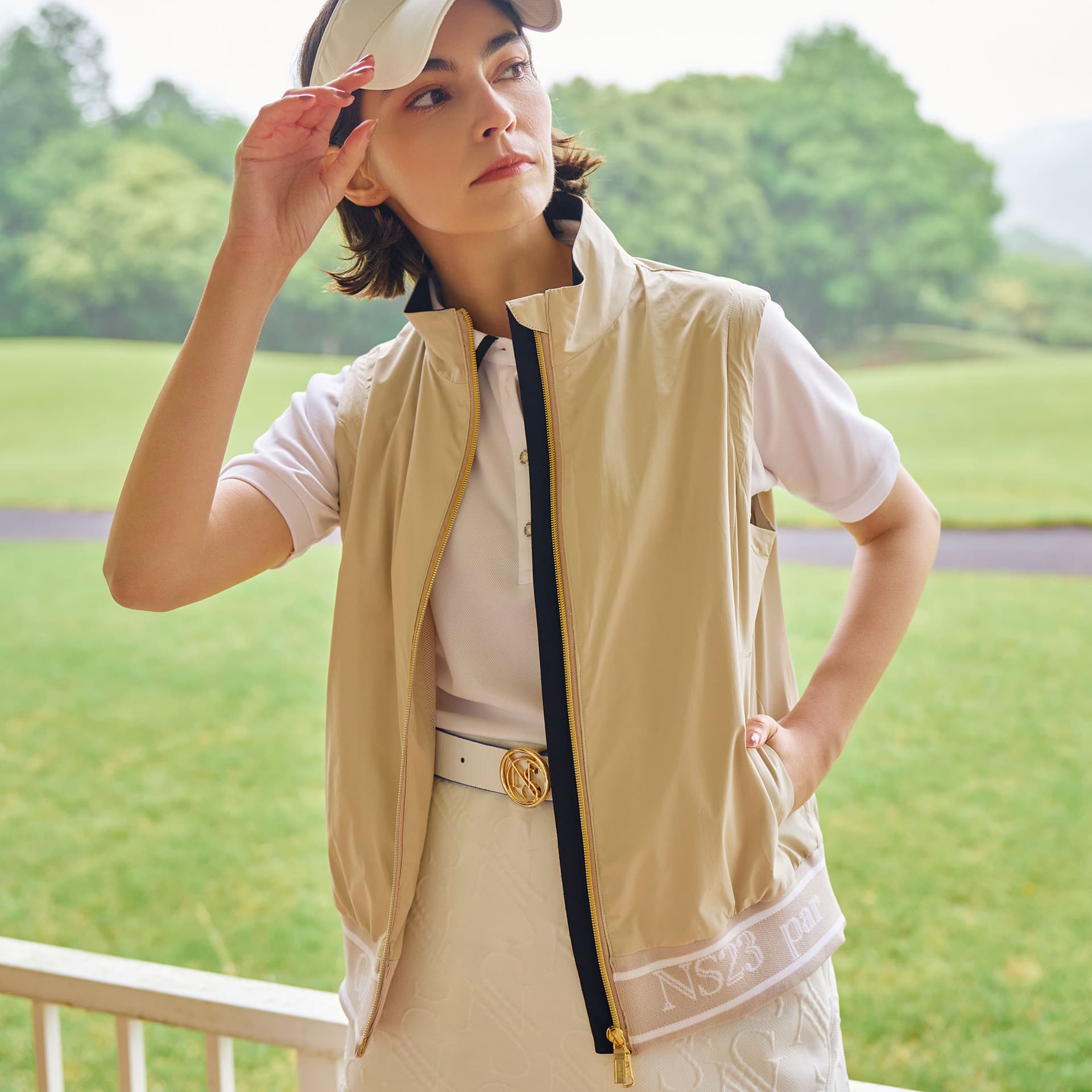 【Women's】【ストレッチ性/透湿・防水】2wayウインドプロテクター