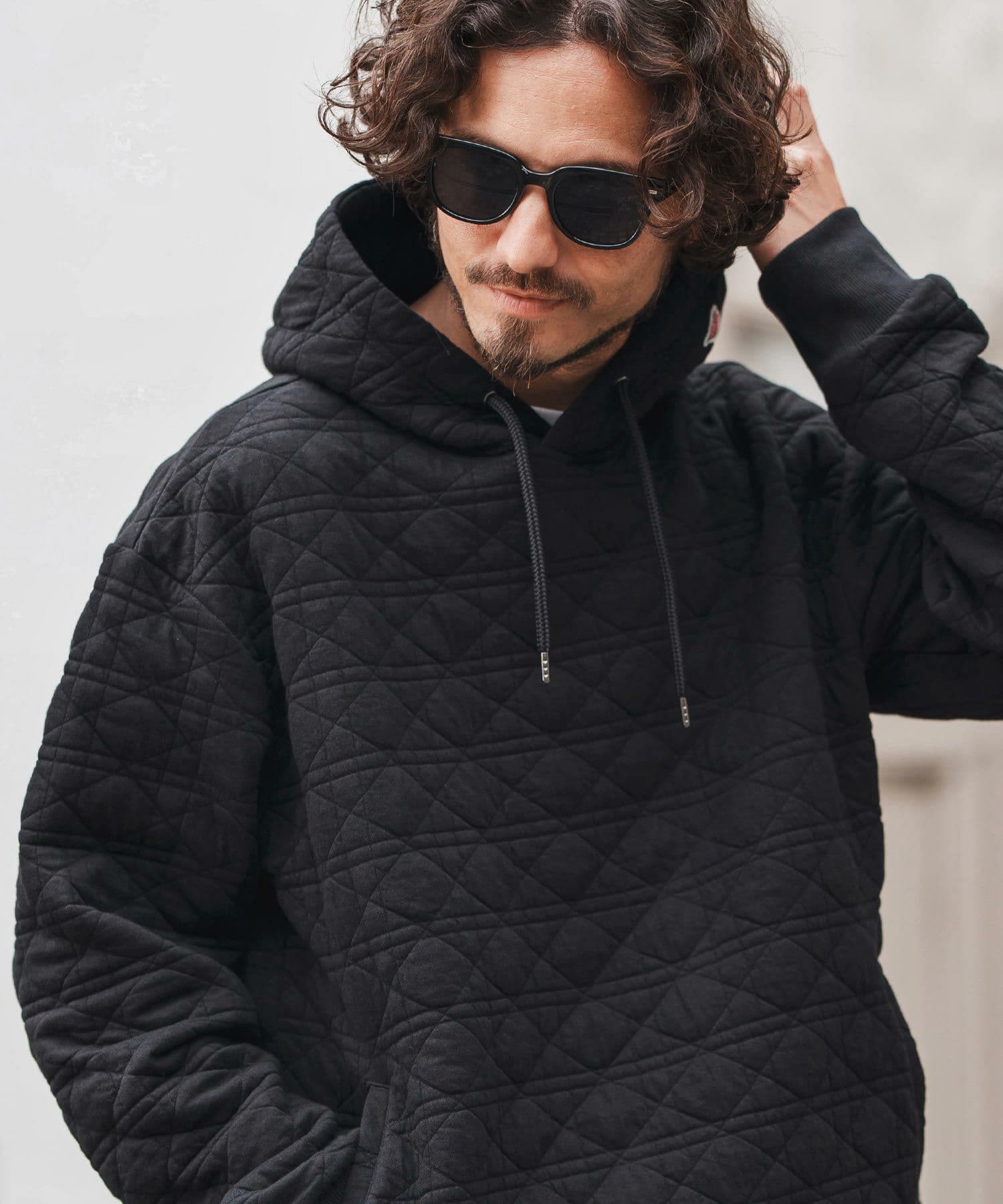【Men's】キルティングサイドジップパーカー