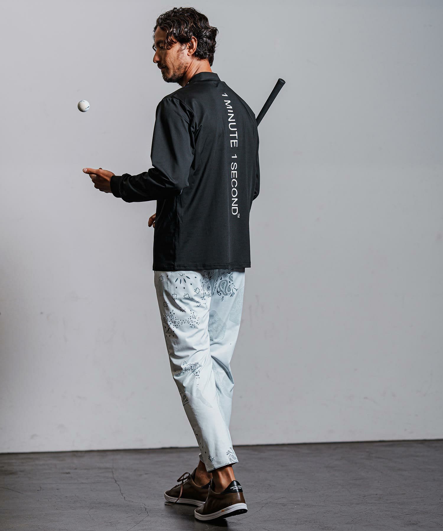 【Men's】長袖モックネックカットソー