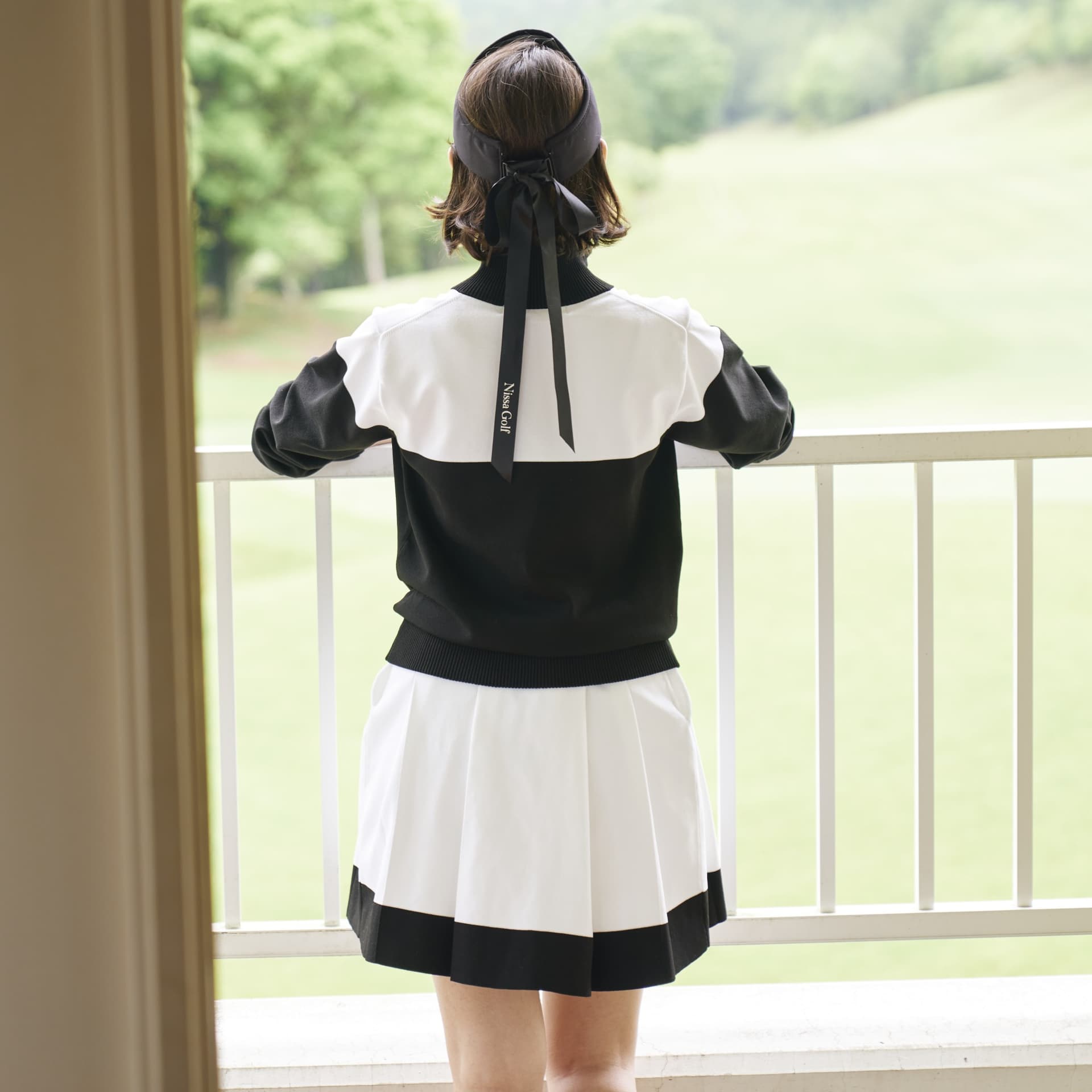 【Women's】カラーブロックニットプルオーバー