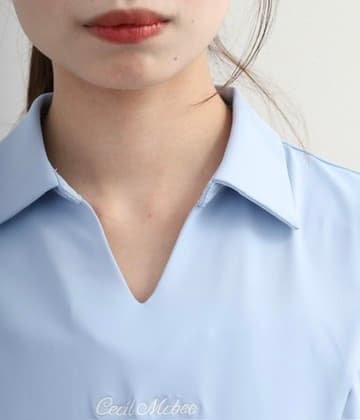 【Women's】Sheer Skipper Blouse Polo