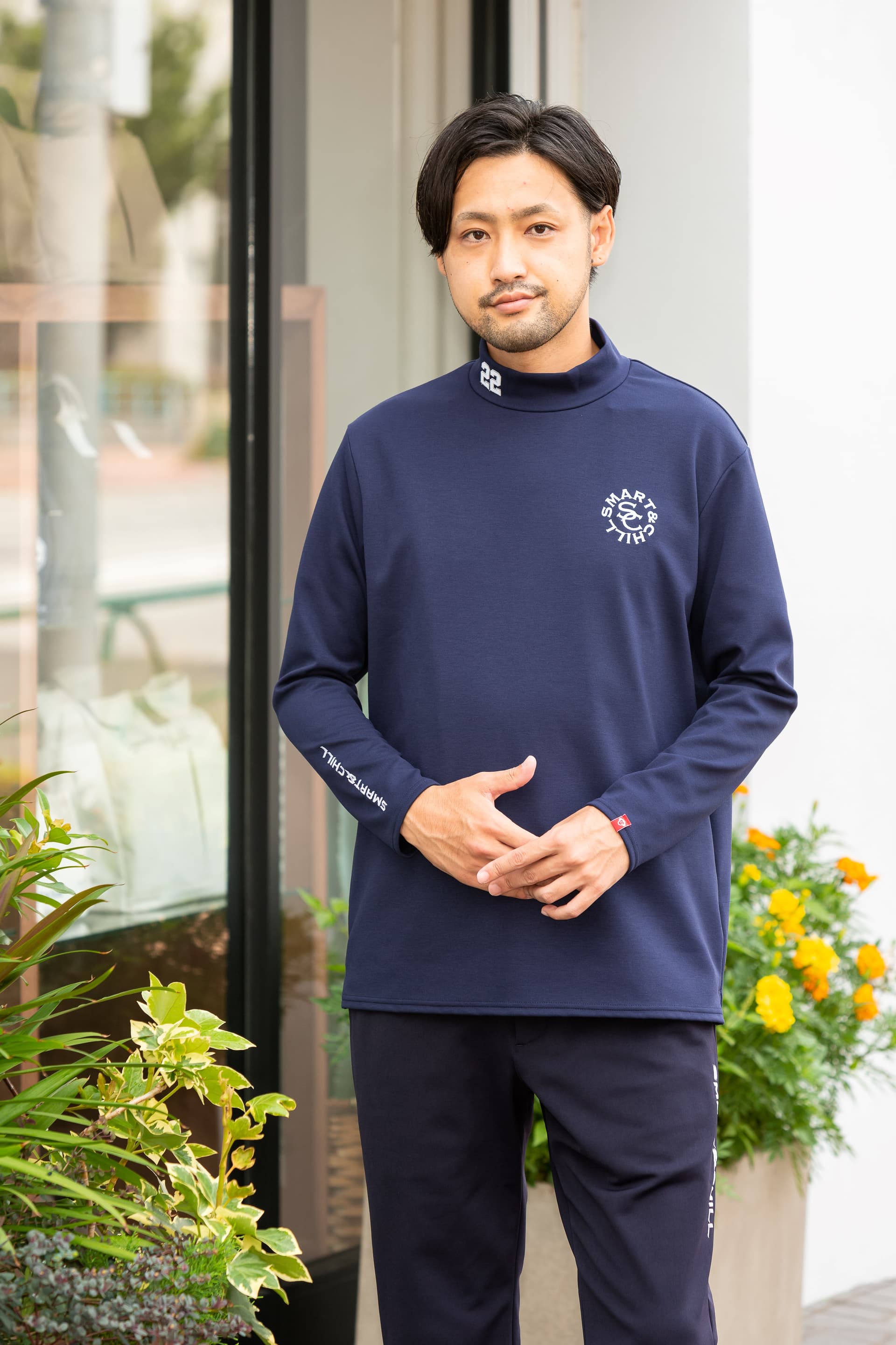 【Men's】モックネックロングスリーブ02