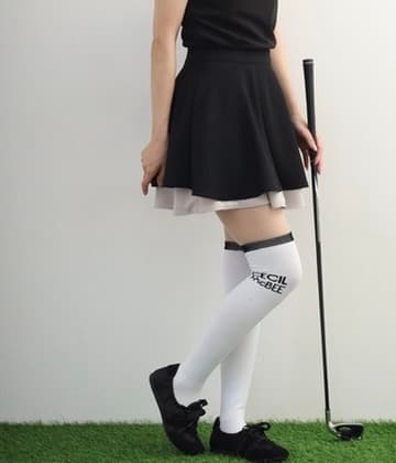 【Women's】Two-Tier Flare Skirt