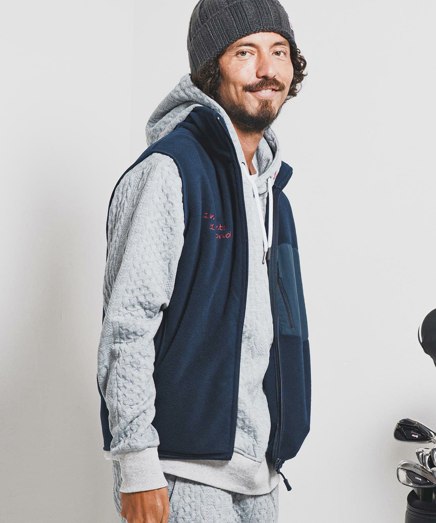 【Men's】フリースジップベスト
