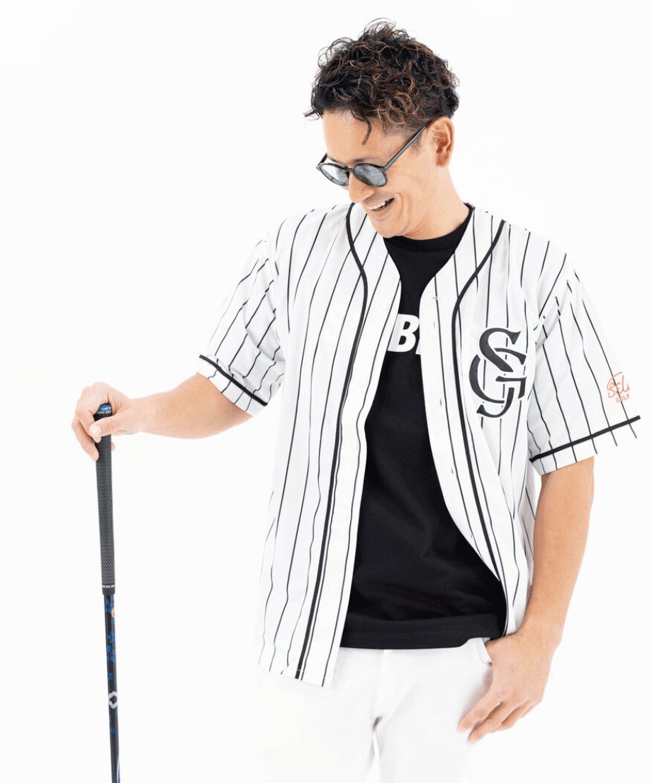 【Unisex】SELBITS LOGO BASEBALL SHIRT white