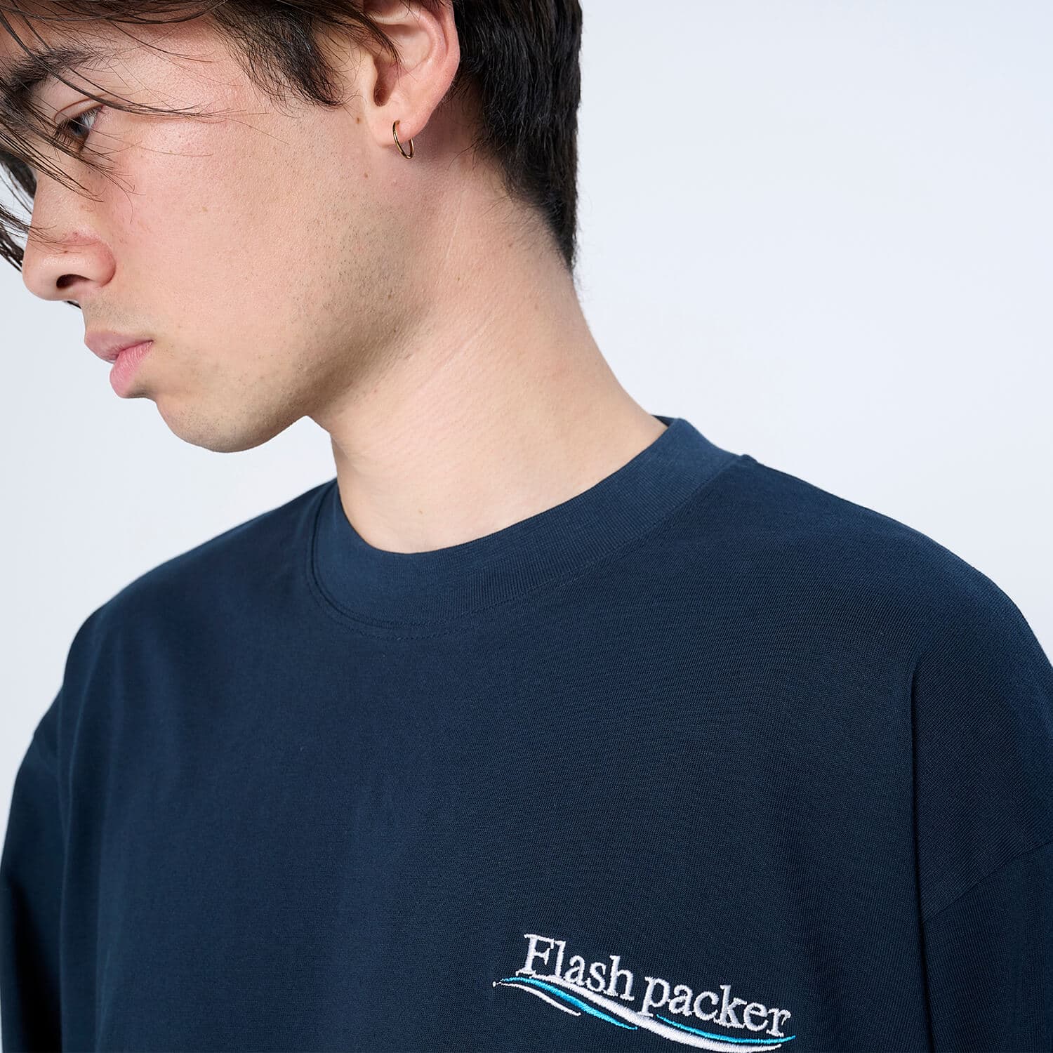 【Unisex】XSMLT-WV(Dry Silky Cotton®セミモックネック ロングスリーブTシャツ)