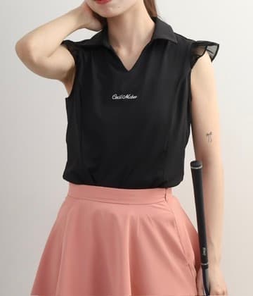 【Women's】Sheer Skipper Blouse Polo