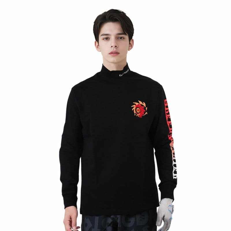 【Men's】グラデーションプリント モック長袖CU