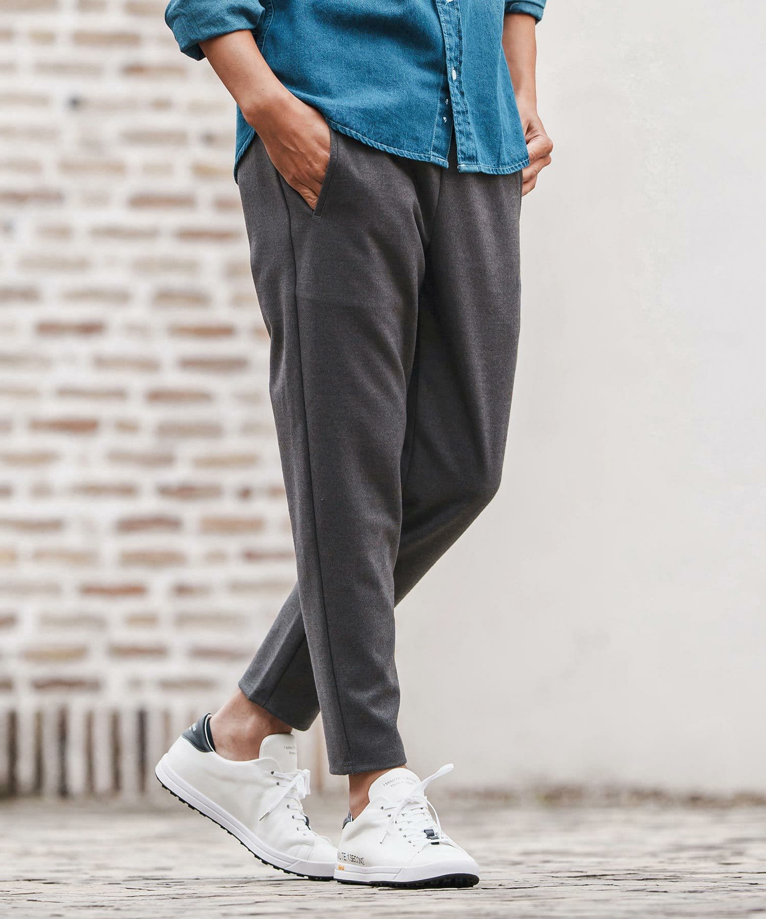 【Men's】テーパードスラックスパンツ