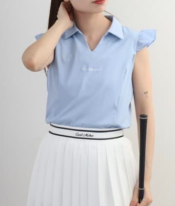 【Women's】Sheer Skipper Blouse Polo