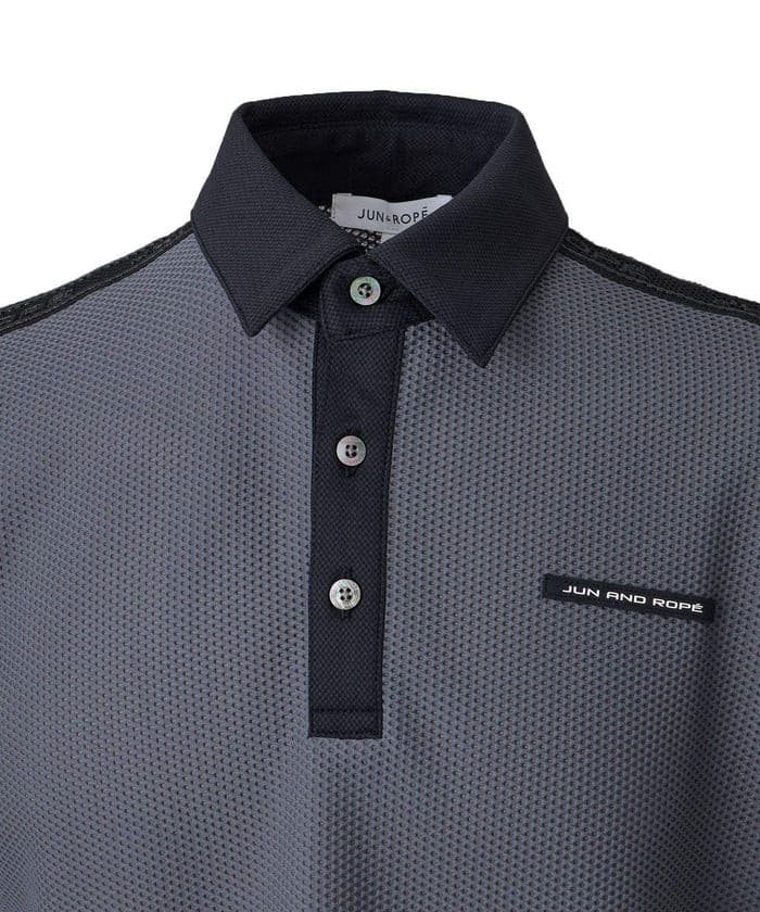 【Men's】メッシュトリコットテープ使い半袖シャツ