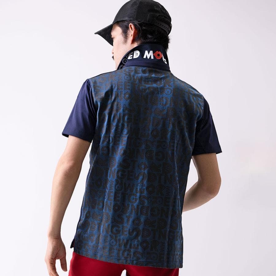 【Men's】バッグボディパネルプリント ポロ