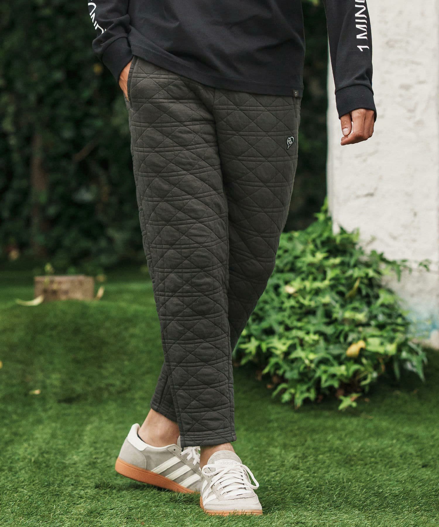 【Men's】キルティングサイドジップパンツ
