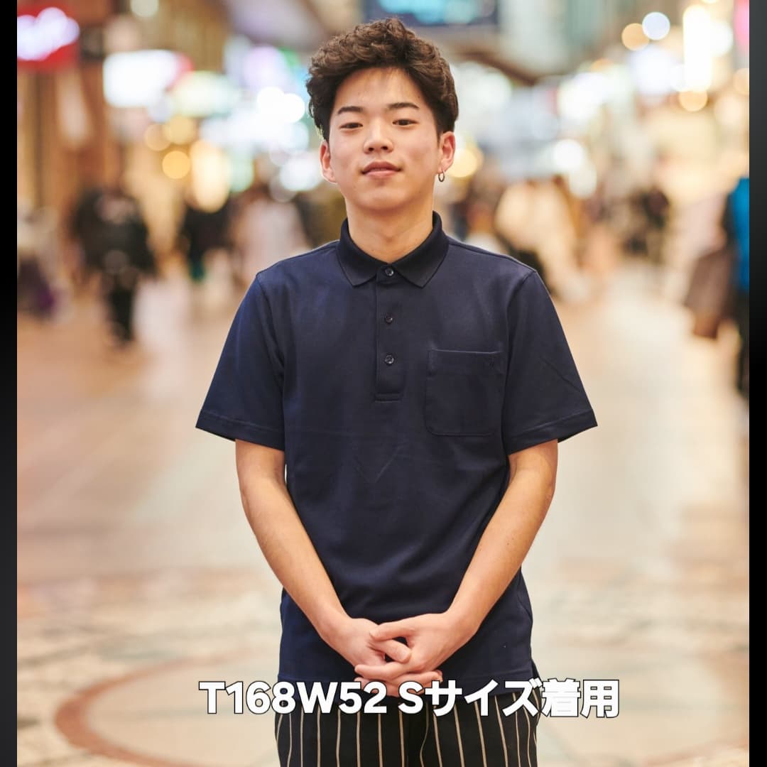 【Men's】ポロストレッチカノコ半袖