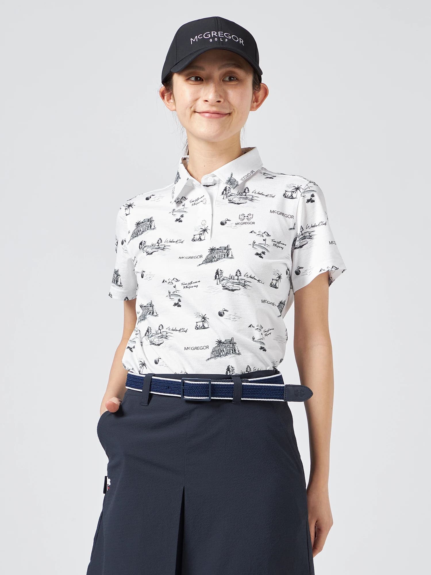【Women's】リゾートプリントポロ