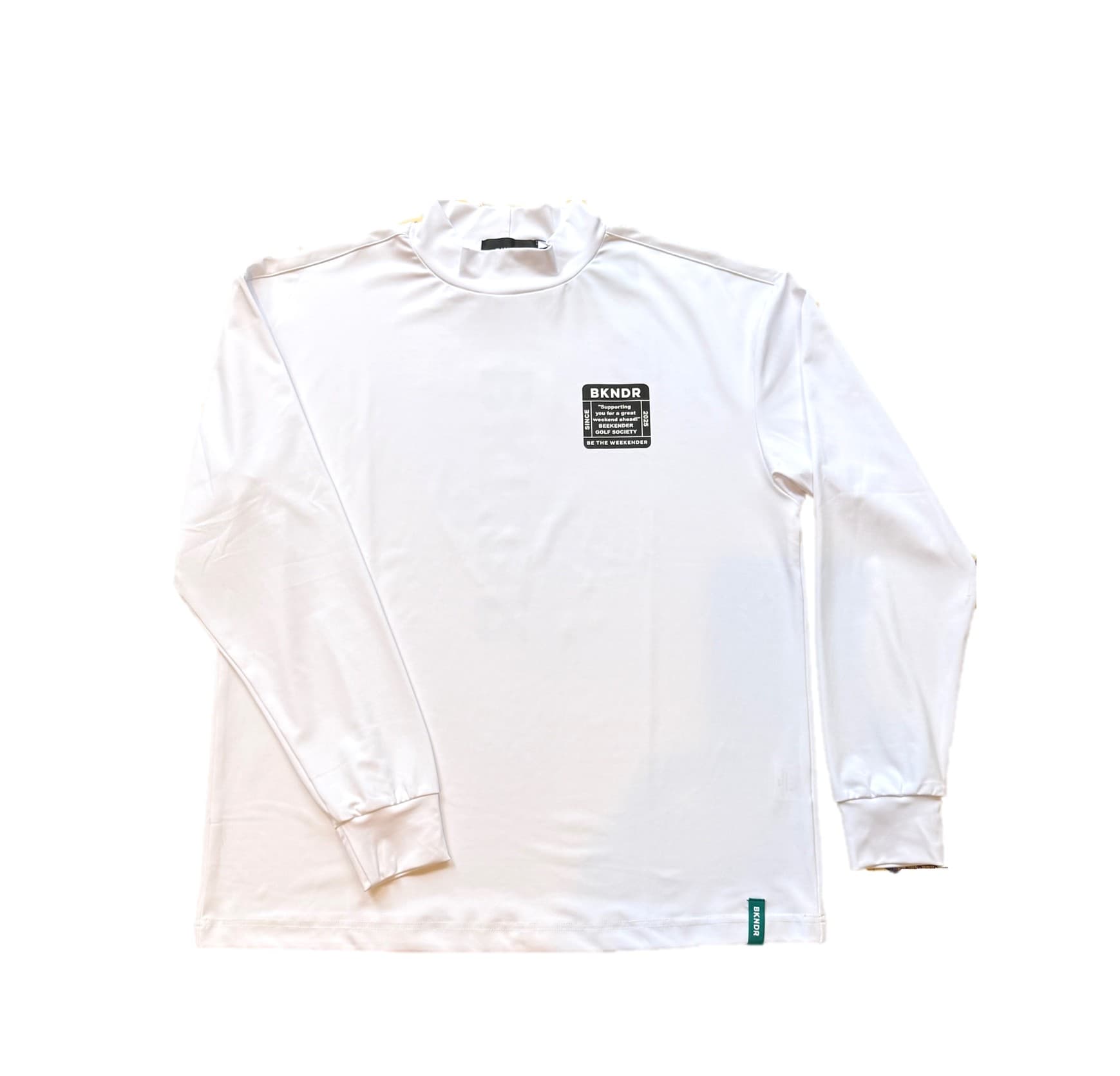 【Men's】ロングスリーブモックネックシャツ クロスロゴプリント