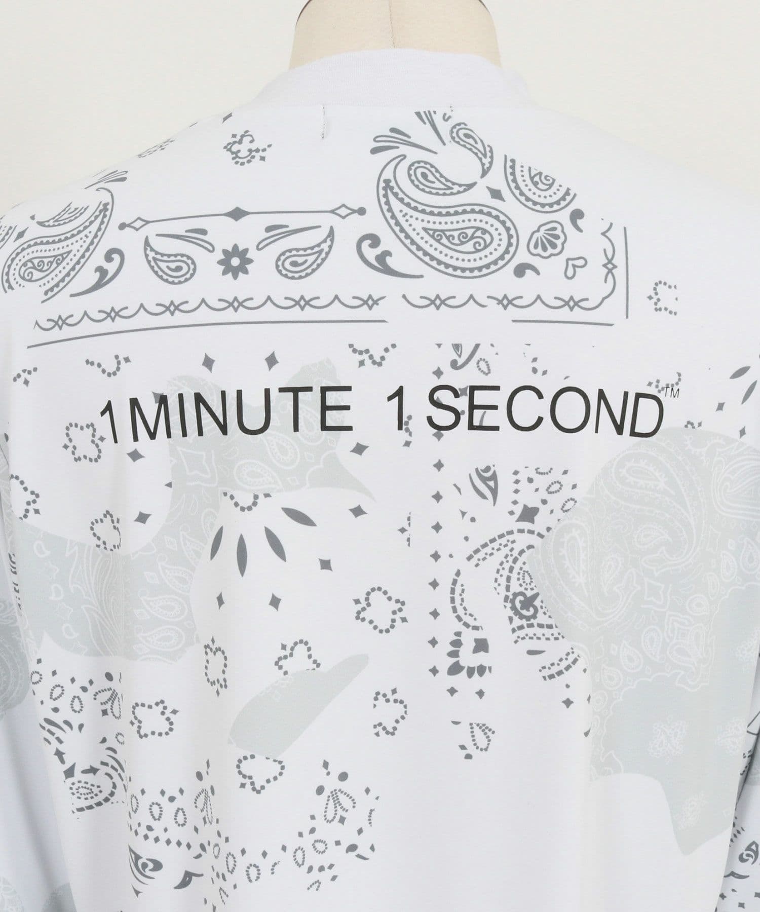 【Men's】カモフラージュペイズリー柄長袖モックネックカットソー