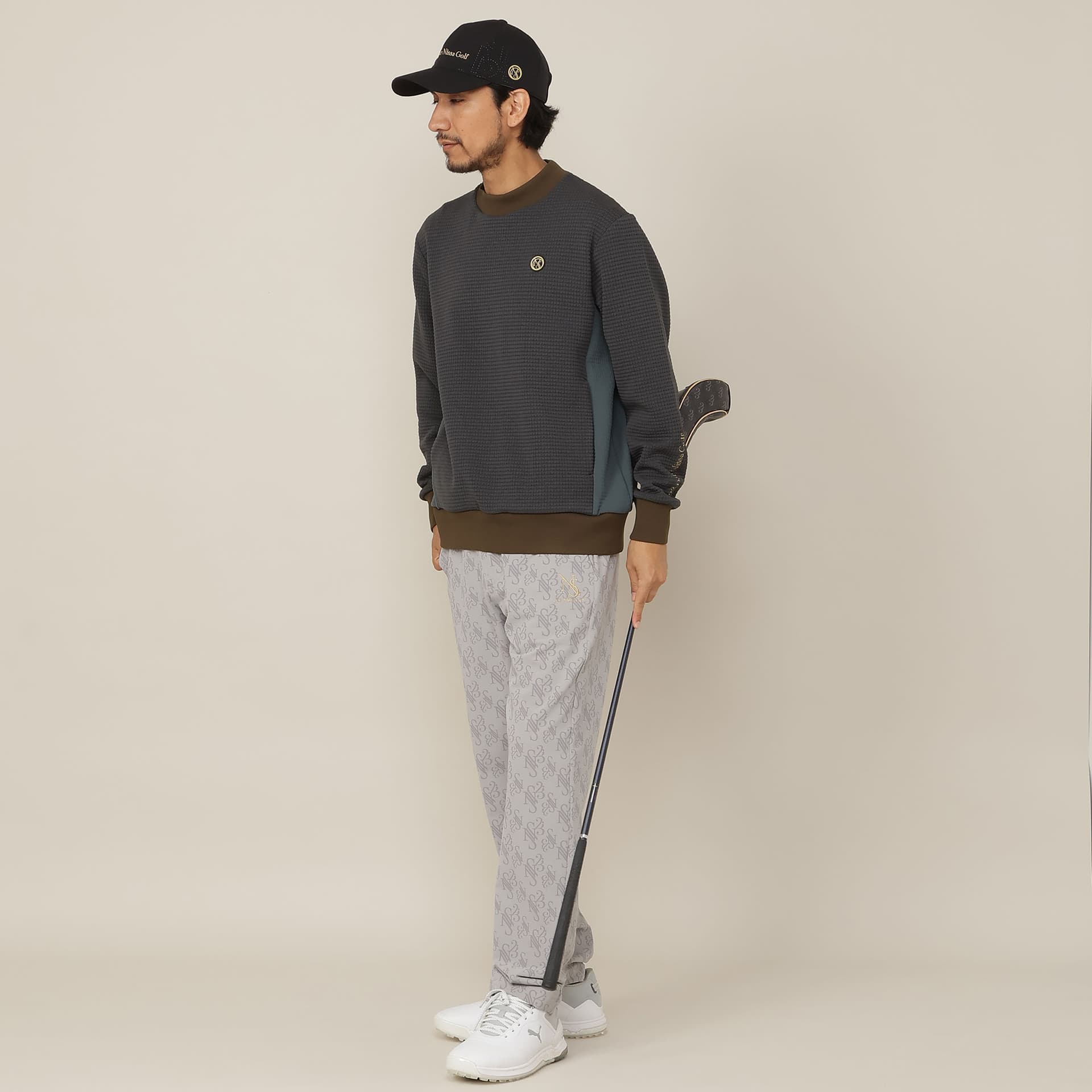 【Men's】ニット風Wフェイスプルオーバー