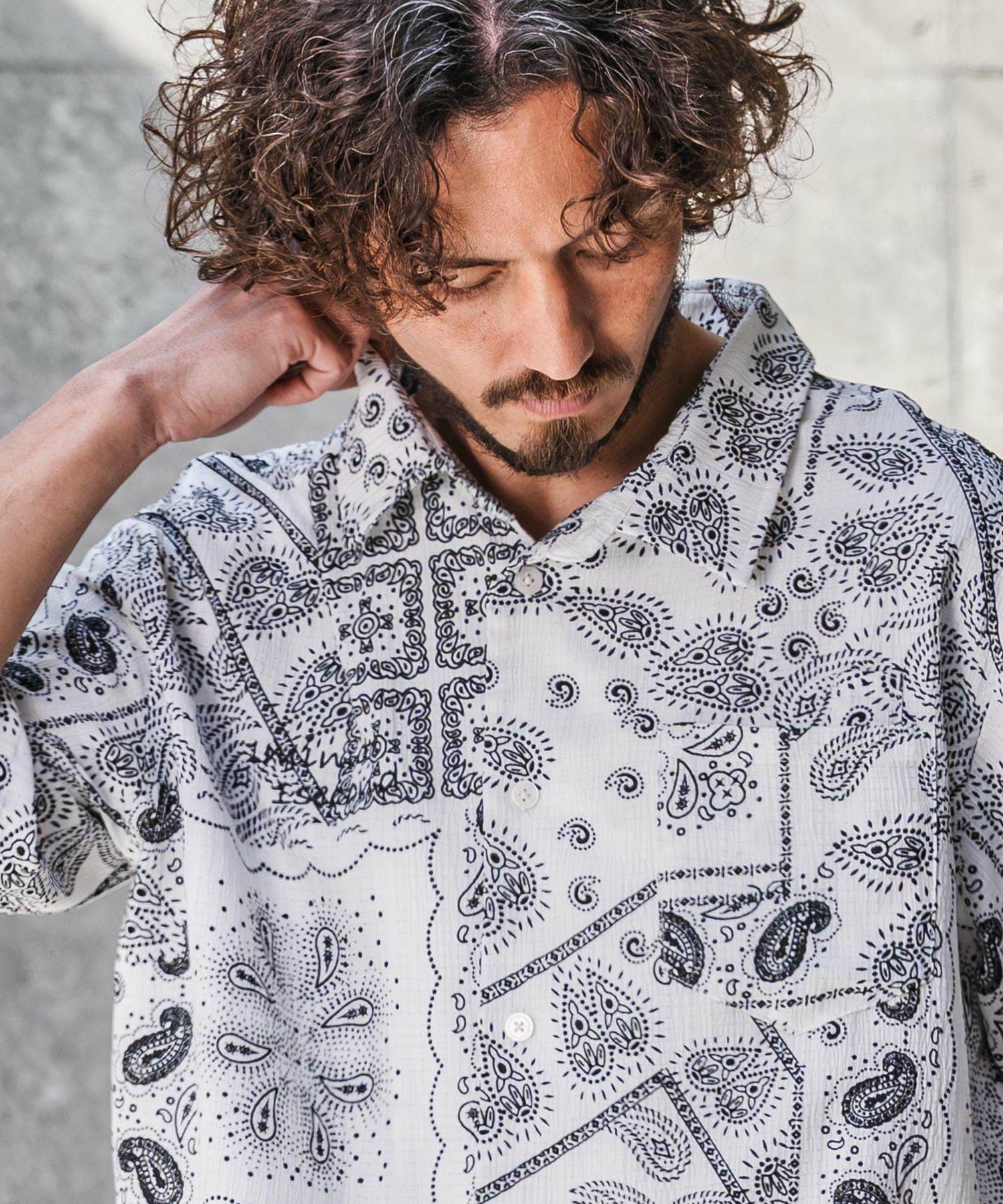 【Men's】バンダナ柄シャツ