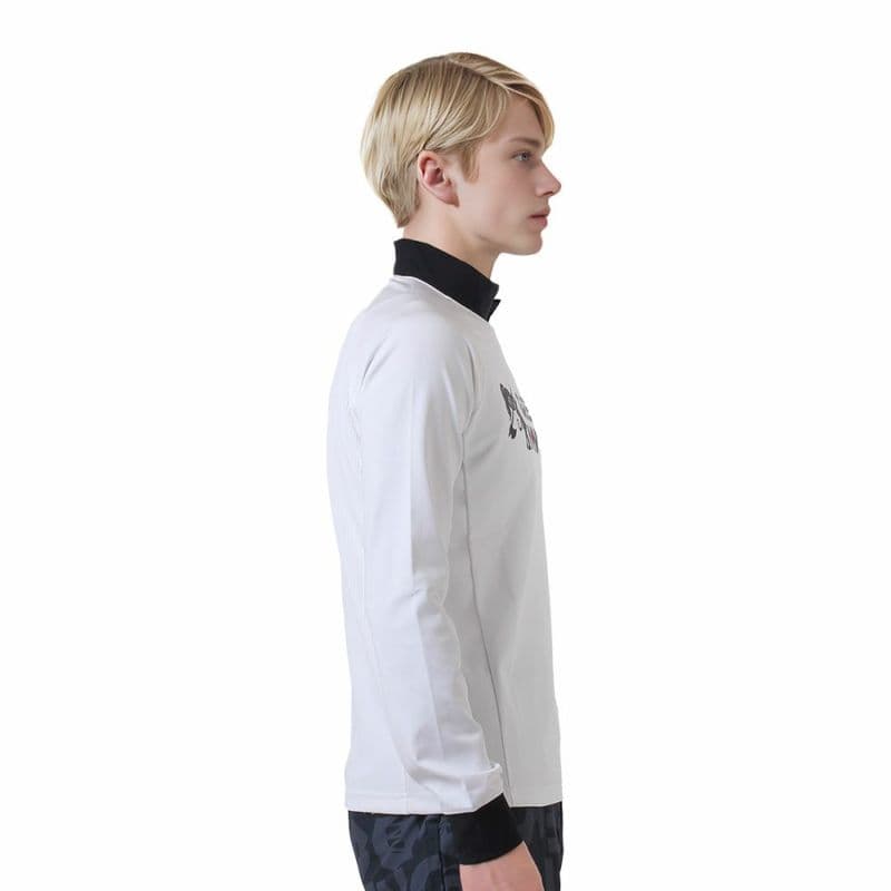 【Men's】マルチパターンロゴ モック長袖CU