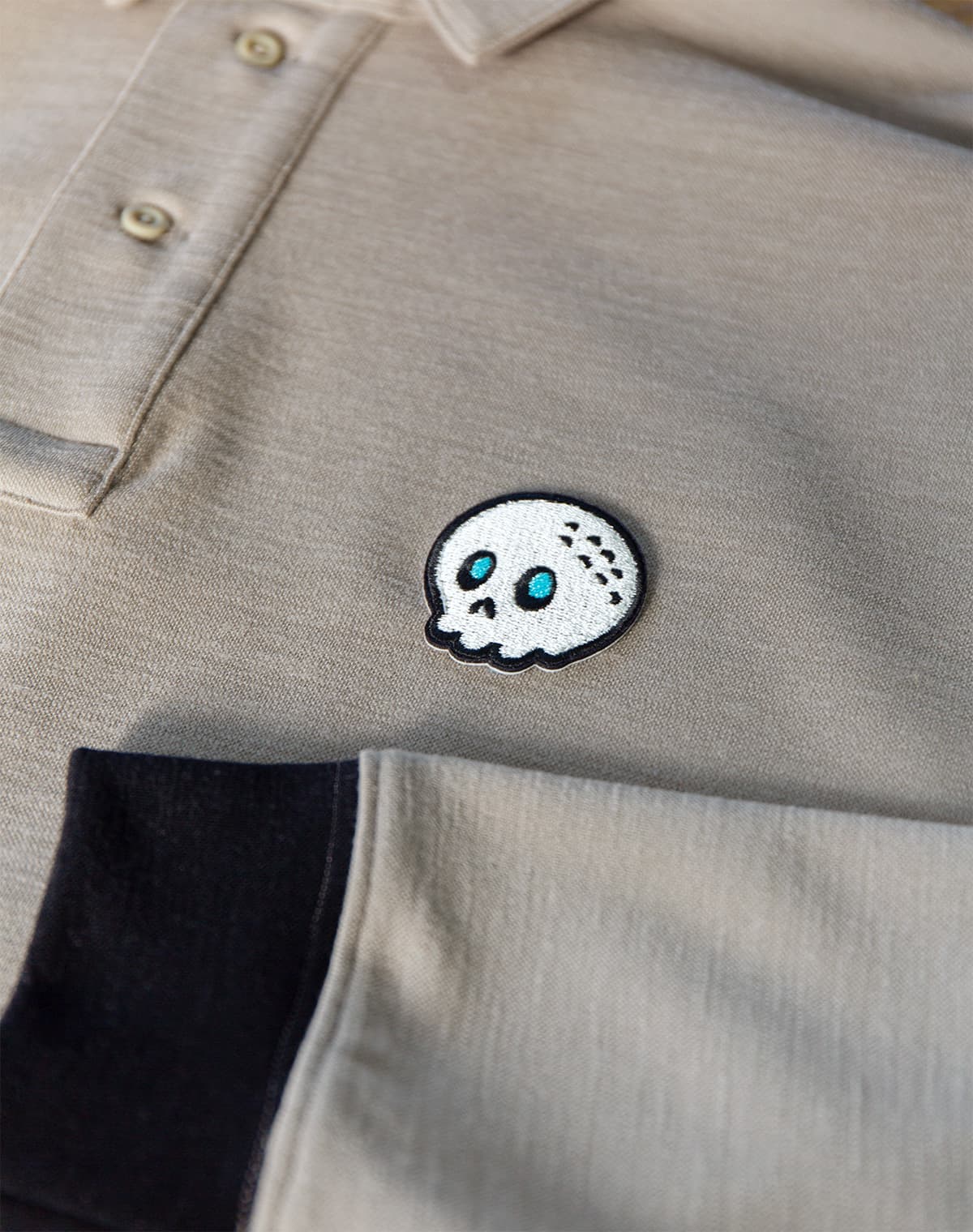 【Unisex】LOST BALL L/S Wool Polo Shirt