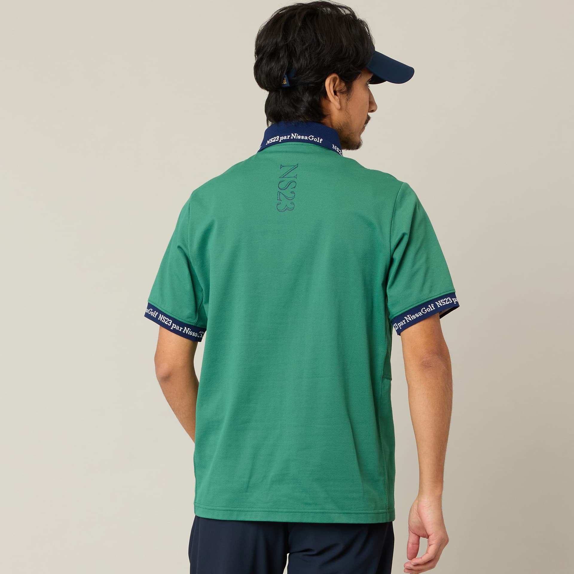 【Men's】ロゴ襟アクティブポロシャツ