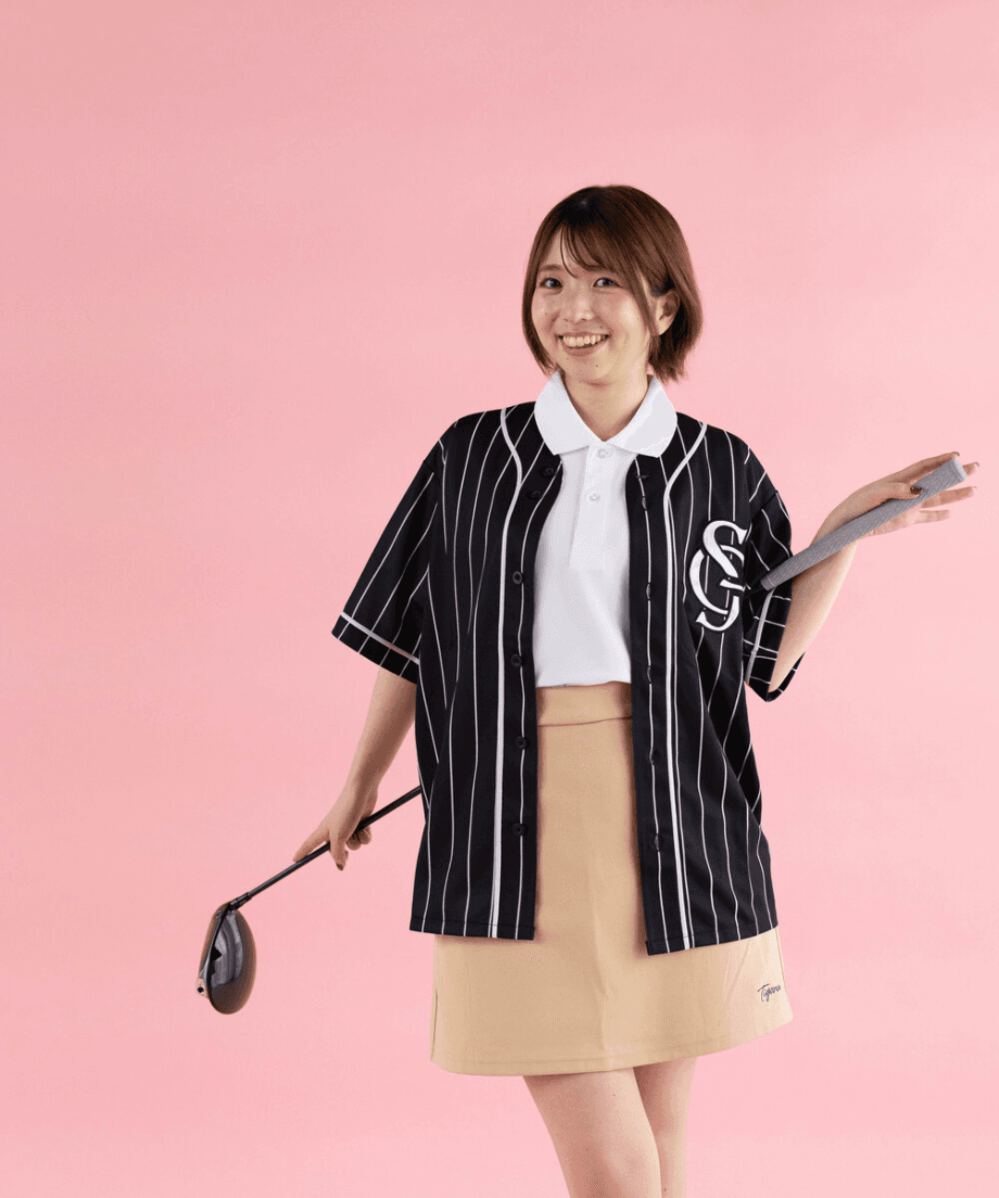 【Unisex】SELBITS LOGO BASEBALL SHIRT black