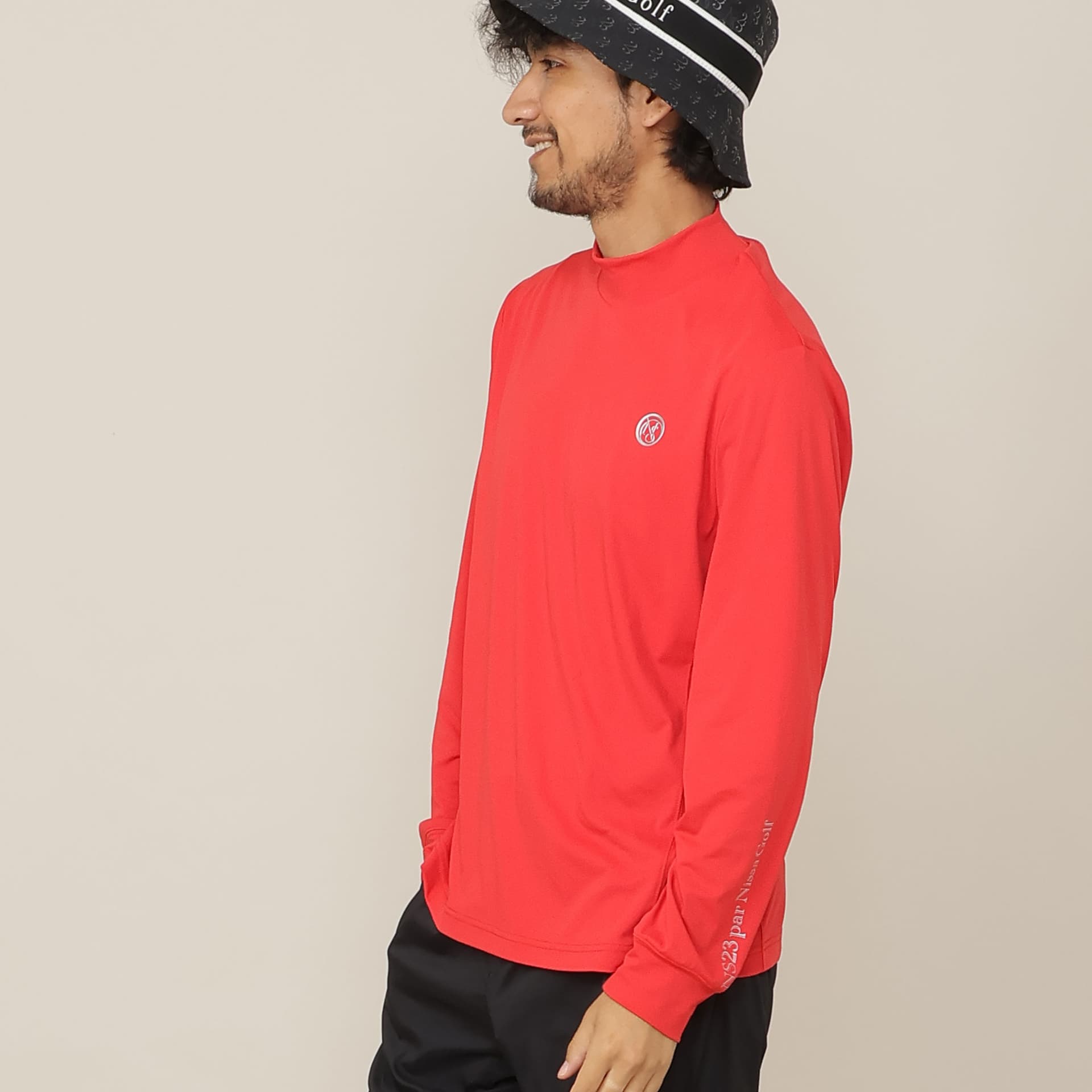 【Men's/ストレッチ/吸湿速乾/UVカット】ストレッチスムースモックネック