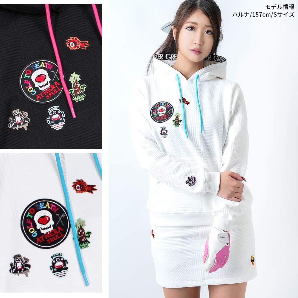 【Women's】ジャガード ロゴテーププルパーカー