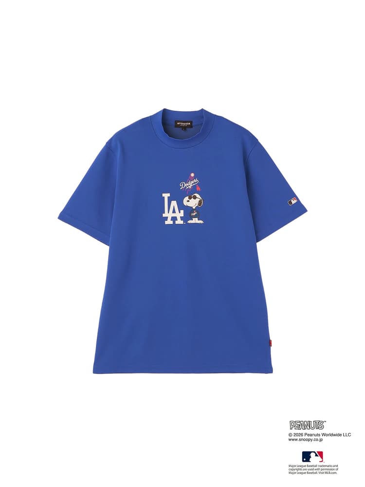【Men's】【PEANUTS×MLB】コラボモックネックTシャツ
