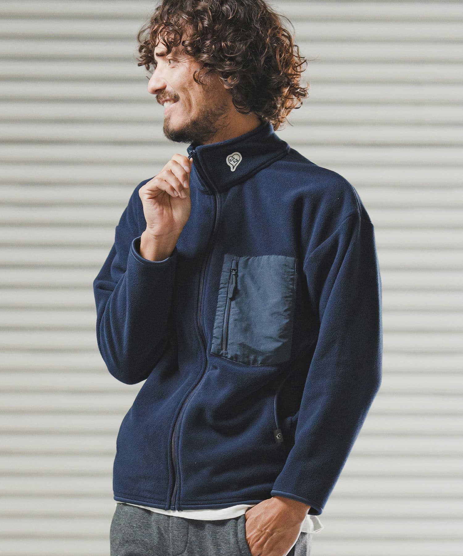 【Men's】フリースジップジャケット