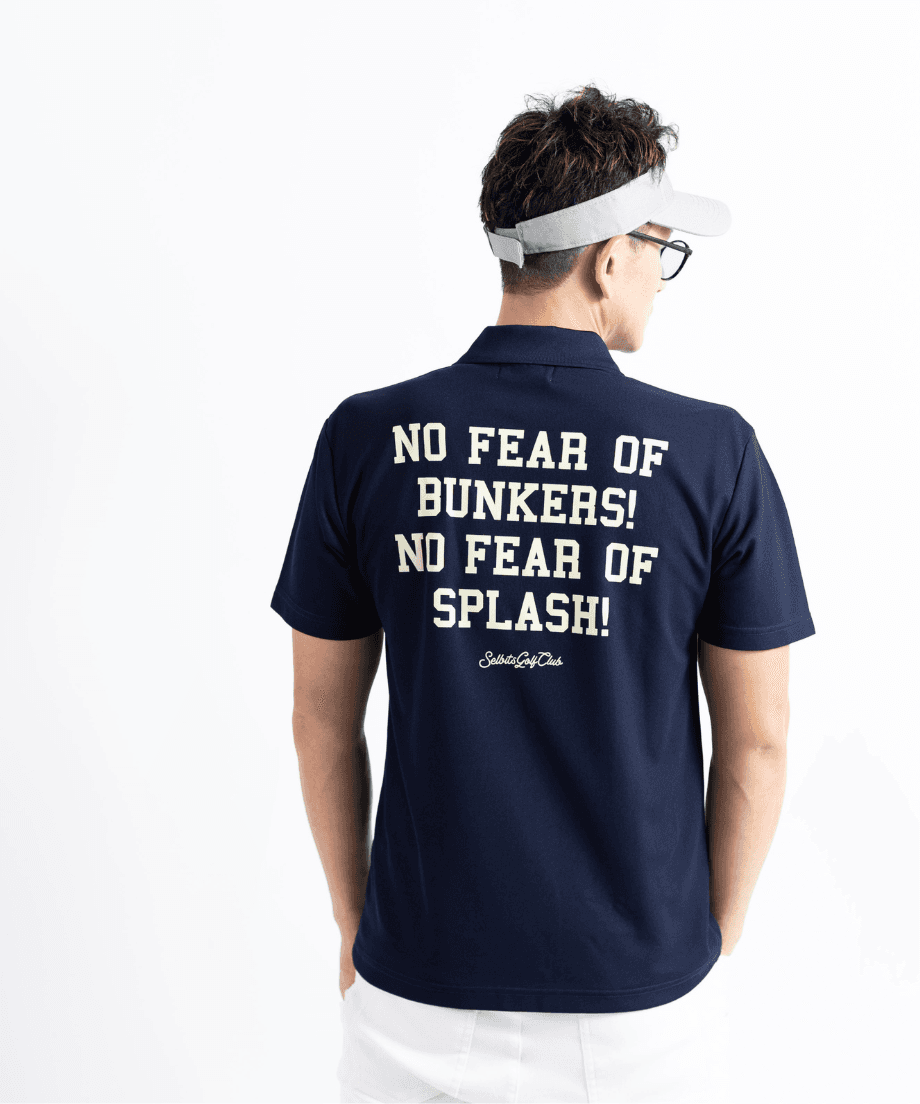 【Unisex】NO BUNKERS NO SPLASH Polo ”navy”