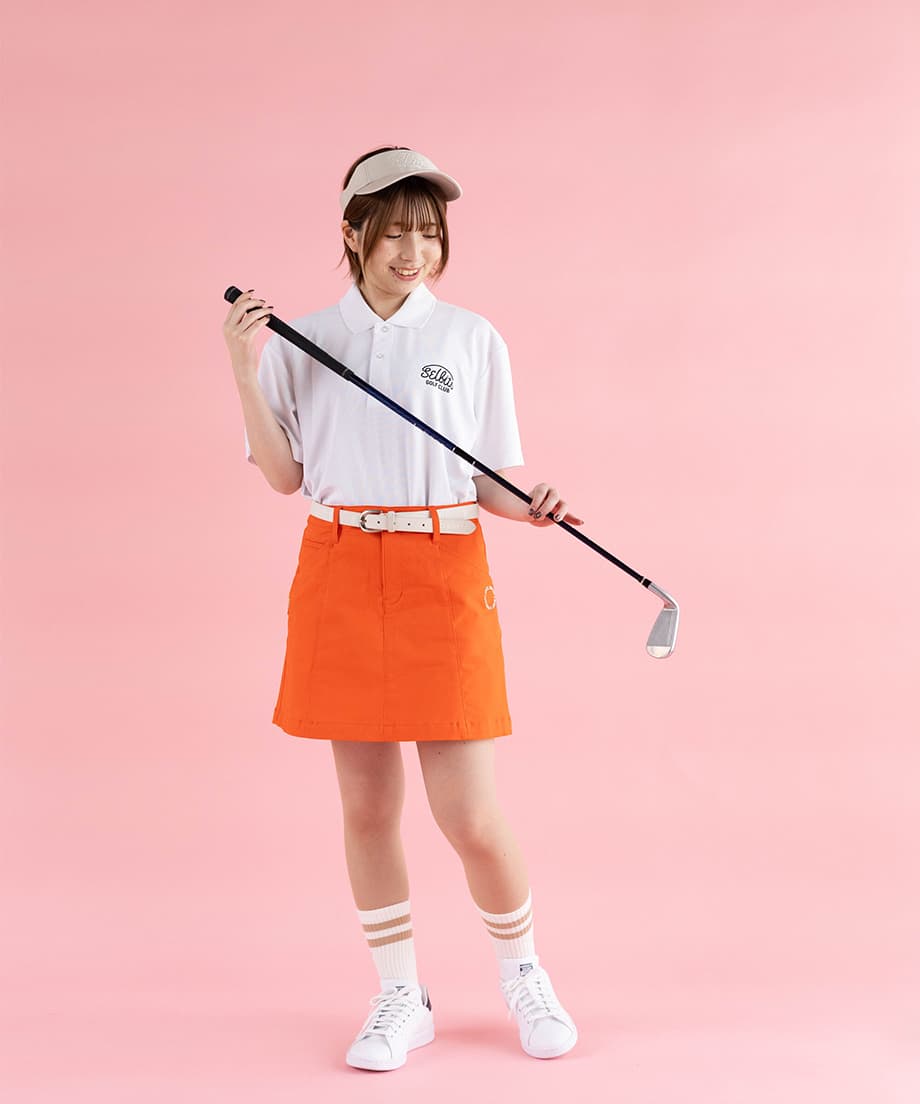 【Unisex】SELBITS GOLF CLUB LOGO Polo ”white”