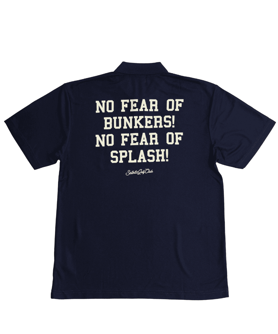 【Unisex】NO BUNKERS NO SPLASH Polo ”navy”