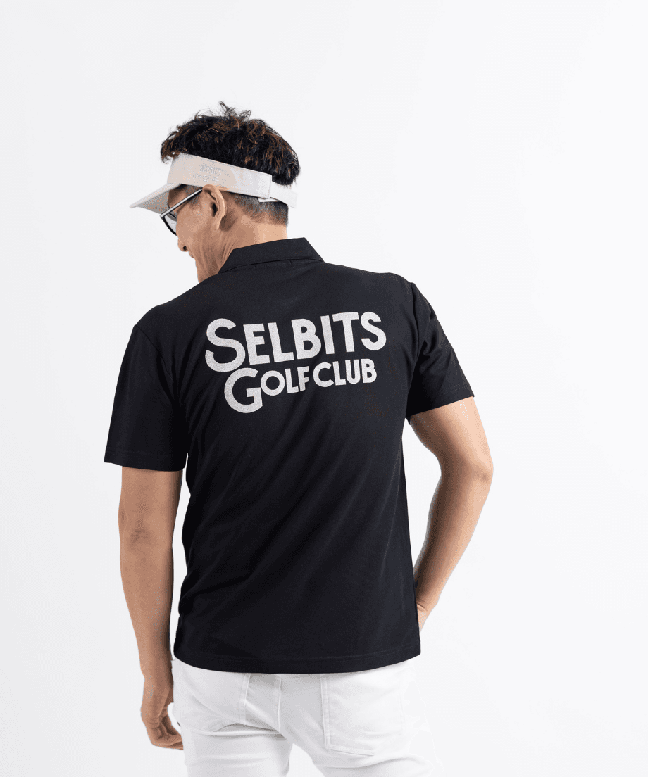 【Unisex】SELBITS GOLF CLUB LOGO Polo ”black”