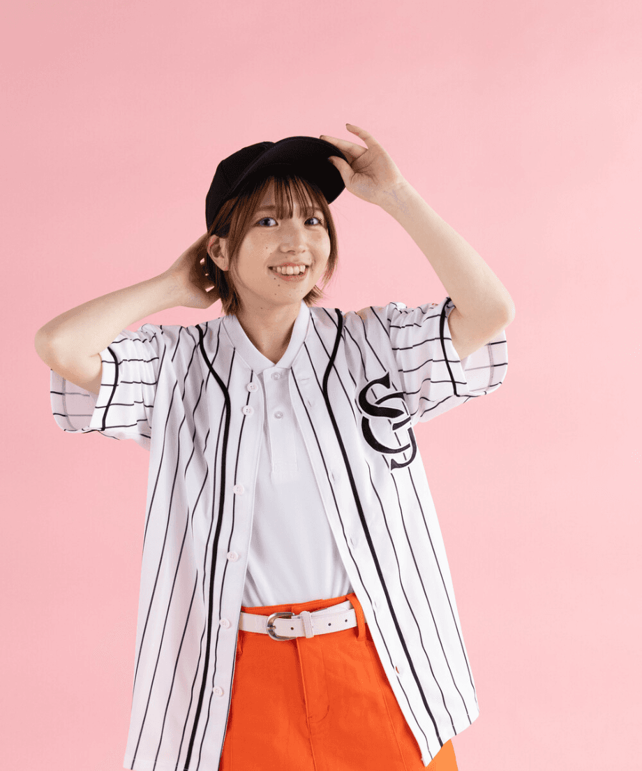【Unisex】SELBITS LOGO BASEBALL SHIRT white