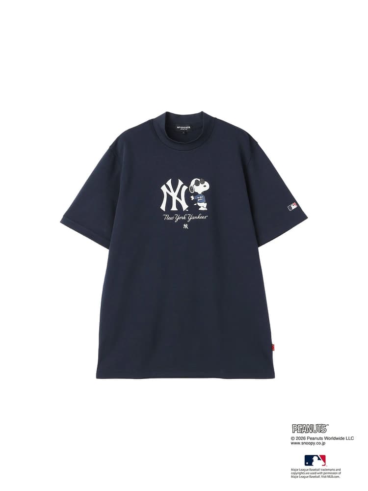 【Men's】【PEANUTS×MLB】コラボモックネックTシャツ