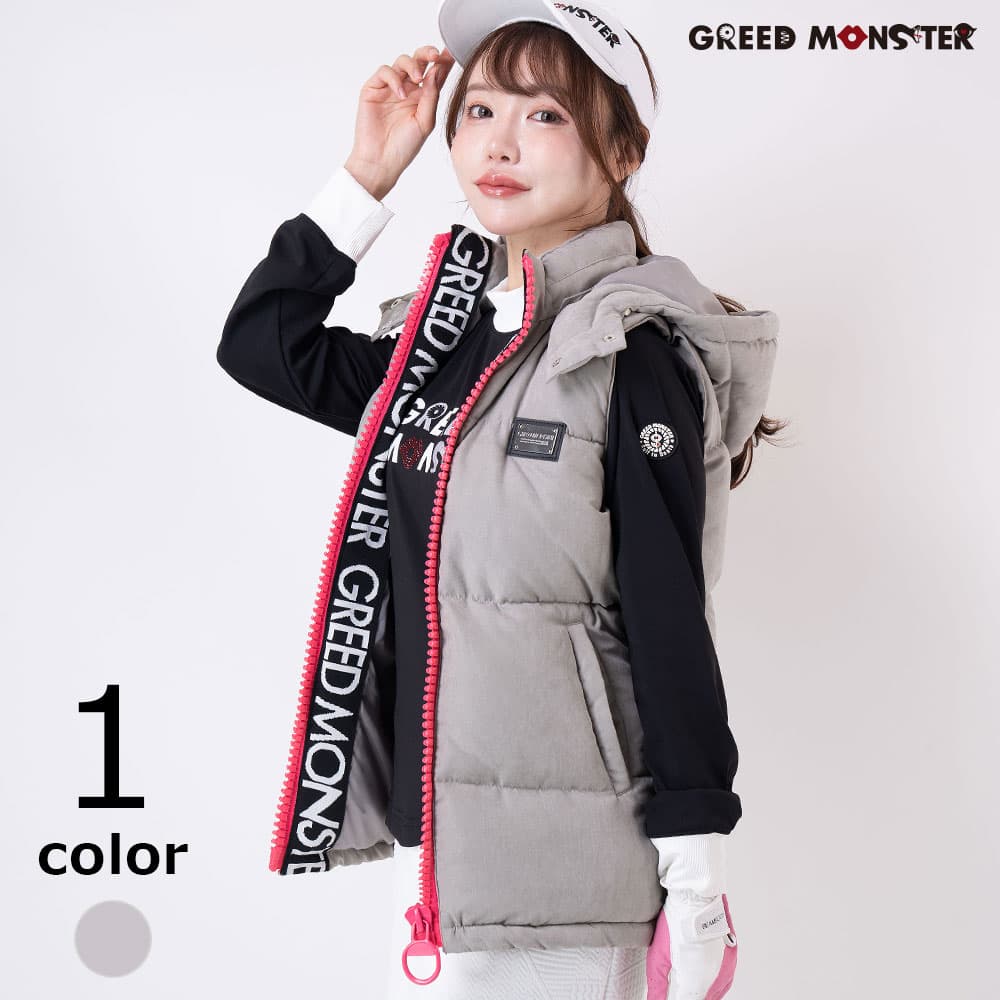 【Women's】ビッグファスナー中綿ベスト