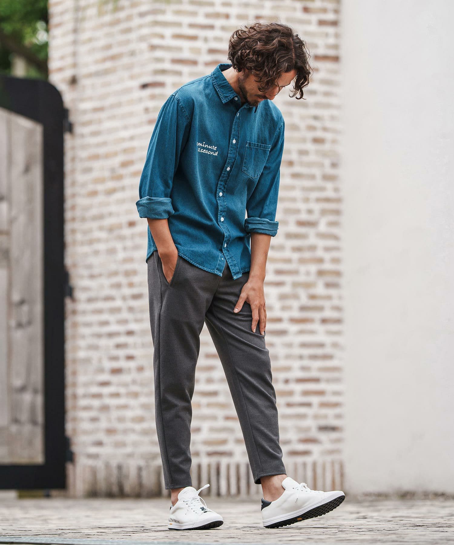 【Men's】テーパードスラックスパンツ