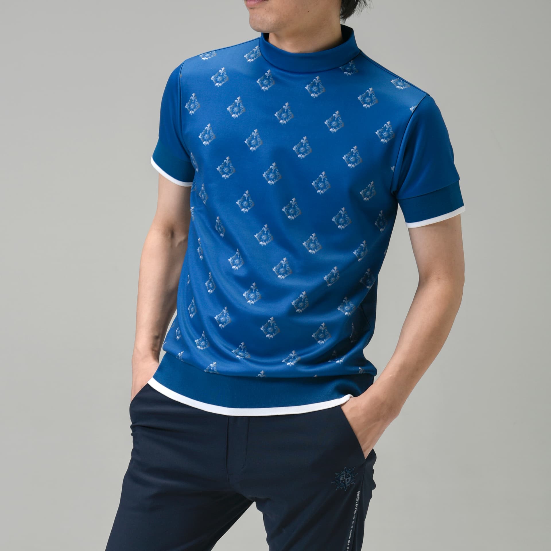 【Men's】半袖モックネック(2505)