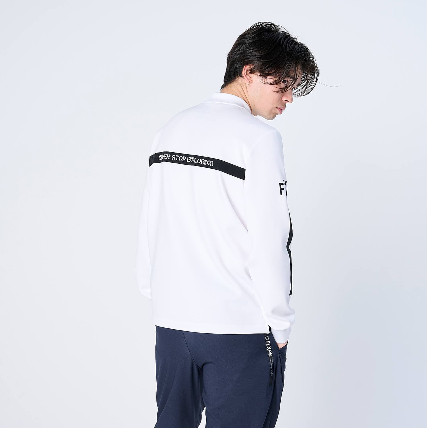 【Unisex】XLMK-PKT(ウルトラストレッチ モックネック ロングスリーブシャツ)