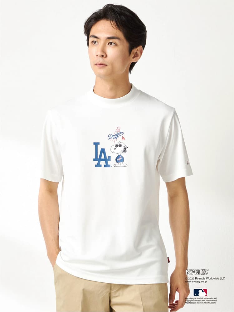 【Men's】【PEANUTS×MLB】コラボモックネックTシャツ