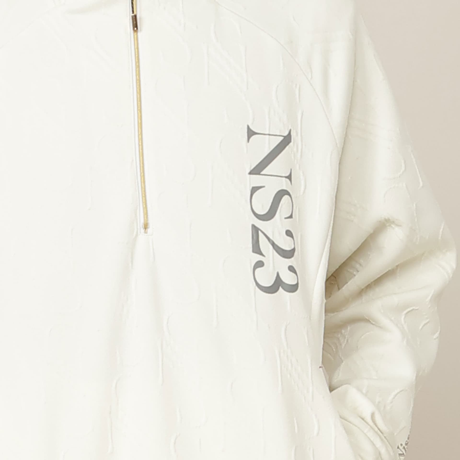 【Men's】ジャカード ハーフZIPモックネック